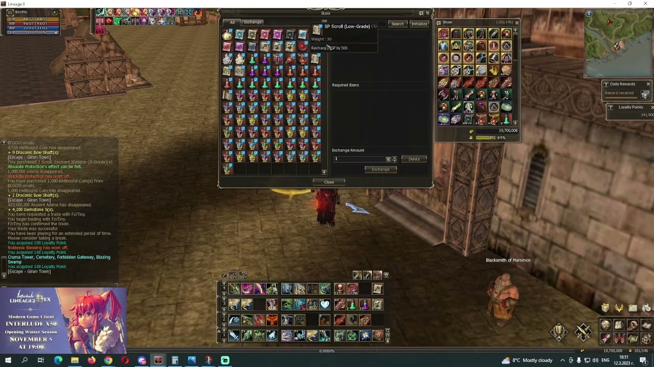 l2 dex 100 db crafting