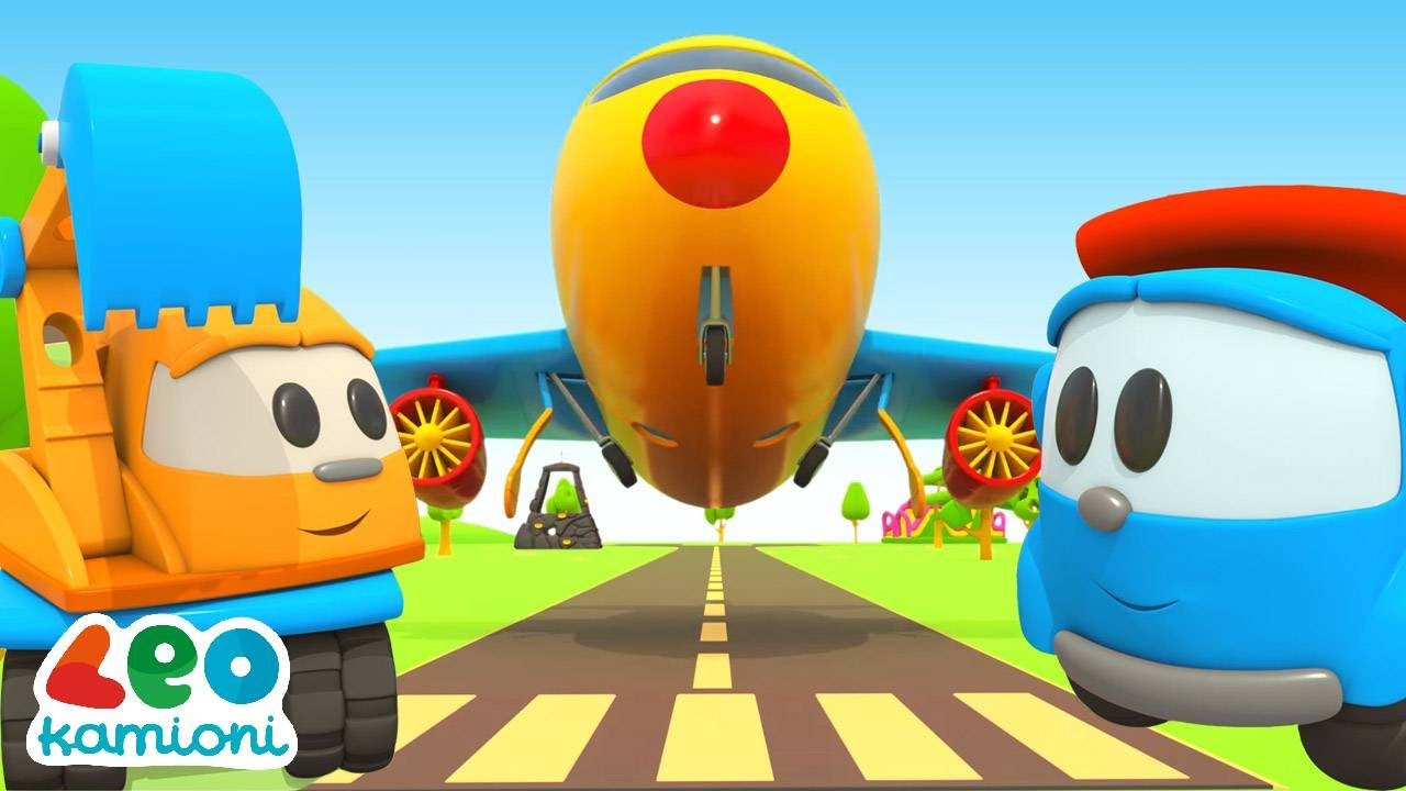 Filma vizatimor&euml; me makina p&euml;r f&euml;mij&euml;. Leo kamioni dhe aeroplani. M&euml;soni automjete p&euml;r f&euml;mij&euml;.