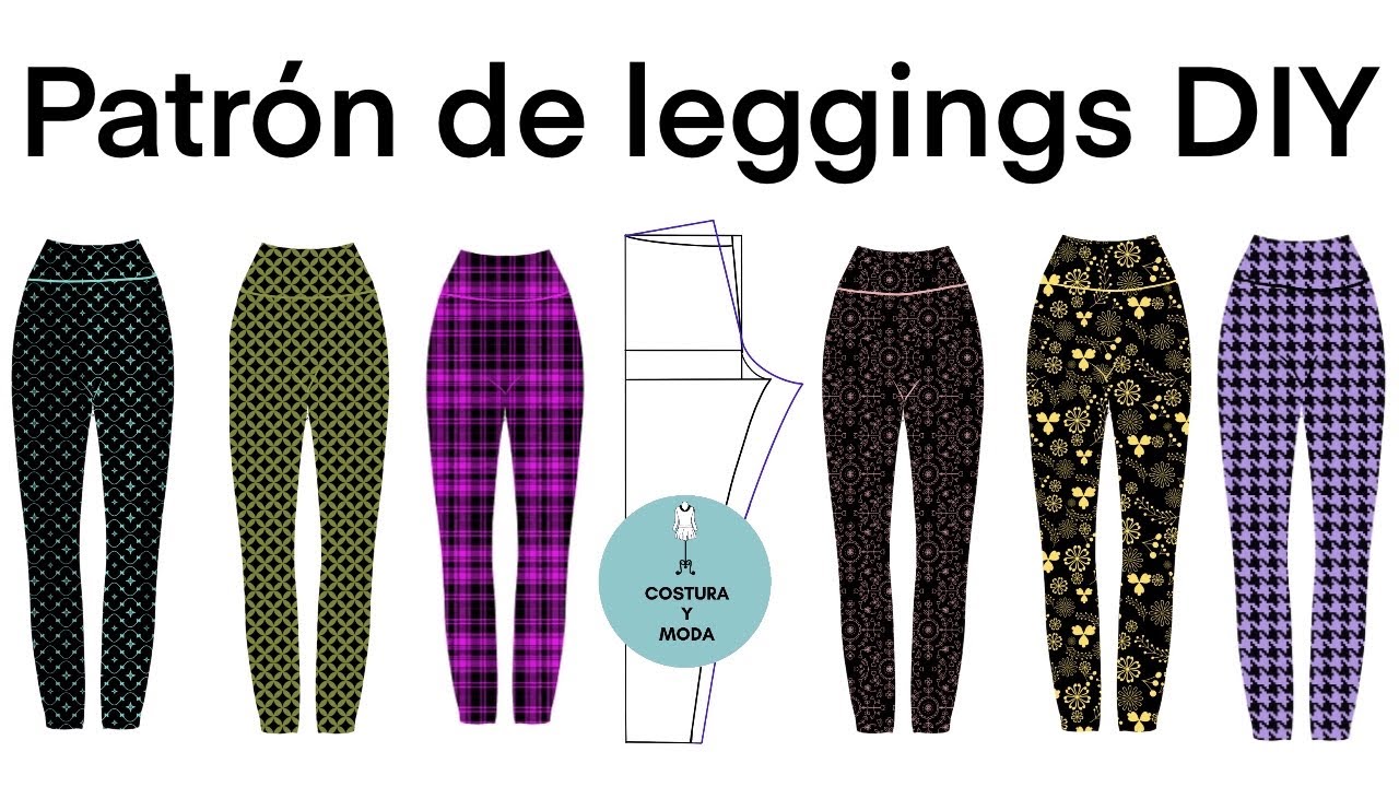 Como hacer el patrón del leggings sin costura lateral+Contruccion🌸