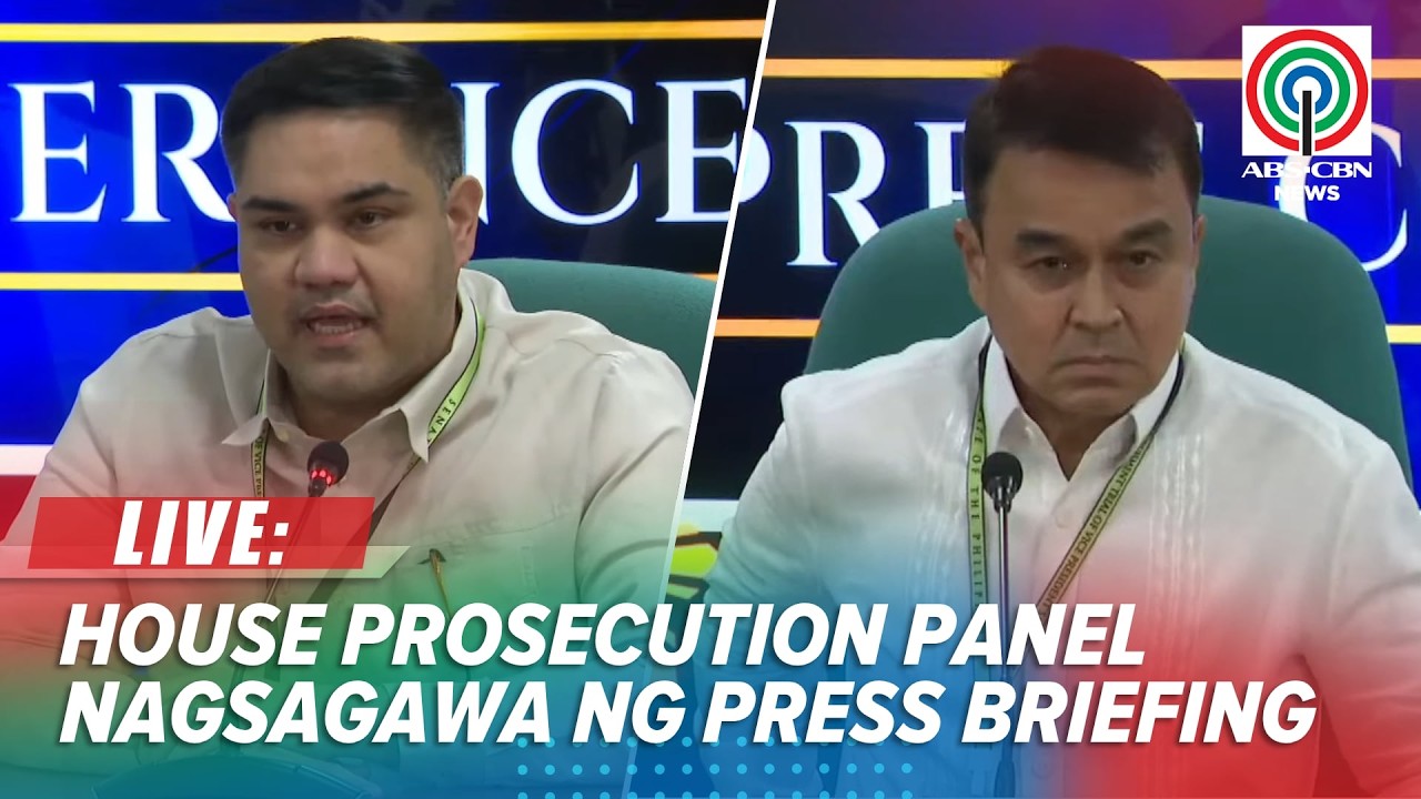 LIVE: House Prosecution Panel holds press briefing on VP Sara Duterte's Impeachment Trial