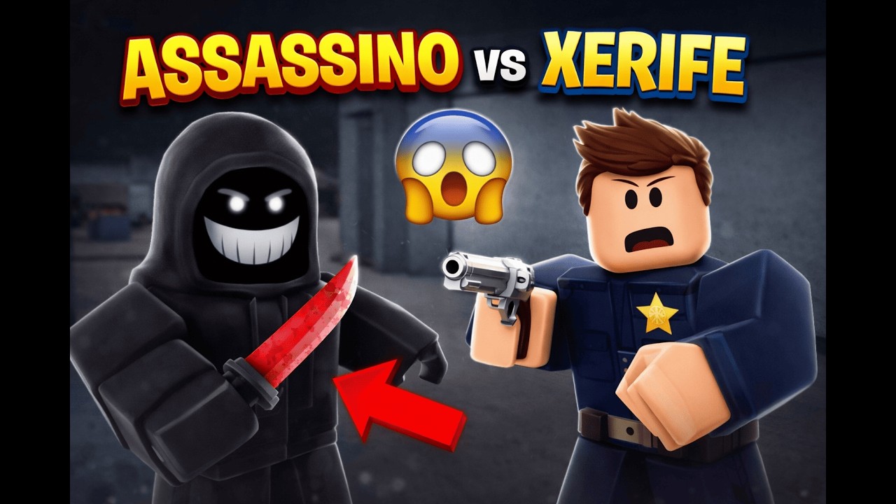 ASSASSINO vs XERIFE no Roblox 😱 Quem Venceu?! (Muito Tenso)
