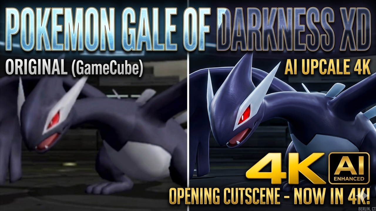 Pokemon Gale of Darkness XD (GameCube) Opening Cutscene AI Upscale 4K