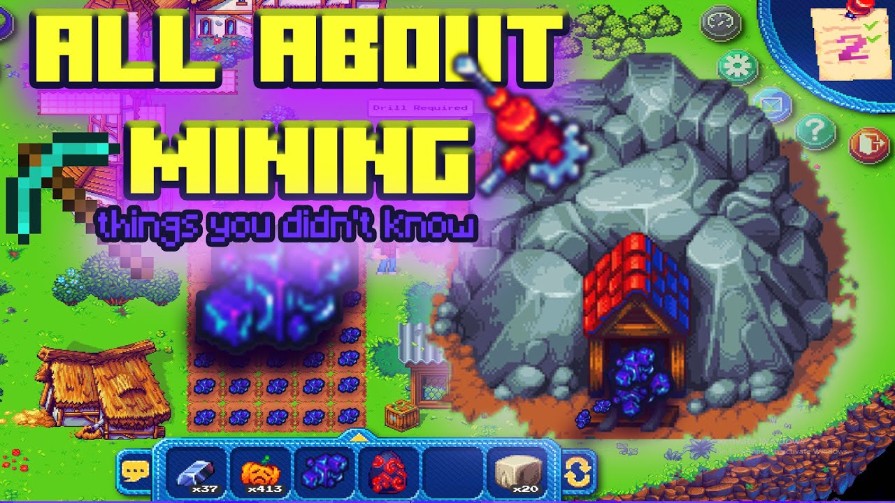 Mining Skill breakdown in Pixels Online @pixels_xyz #pixelsonline #mining