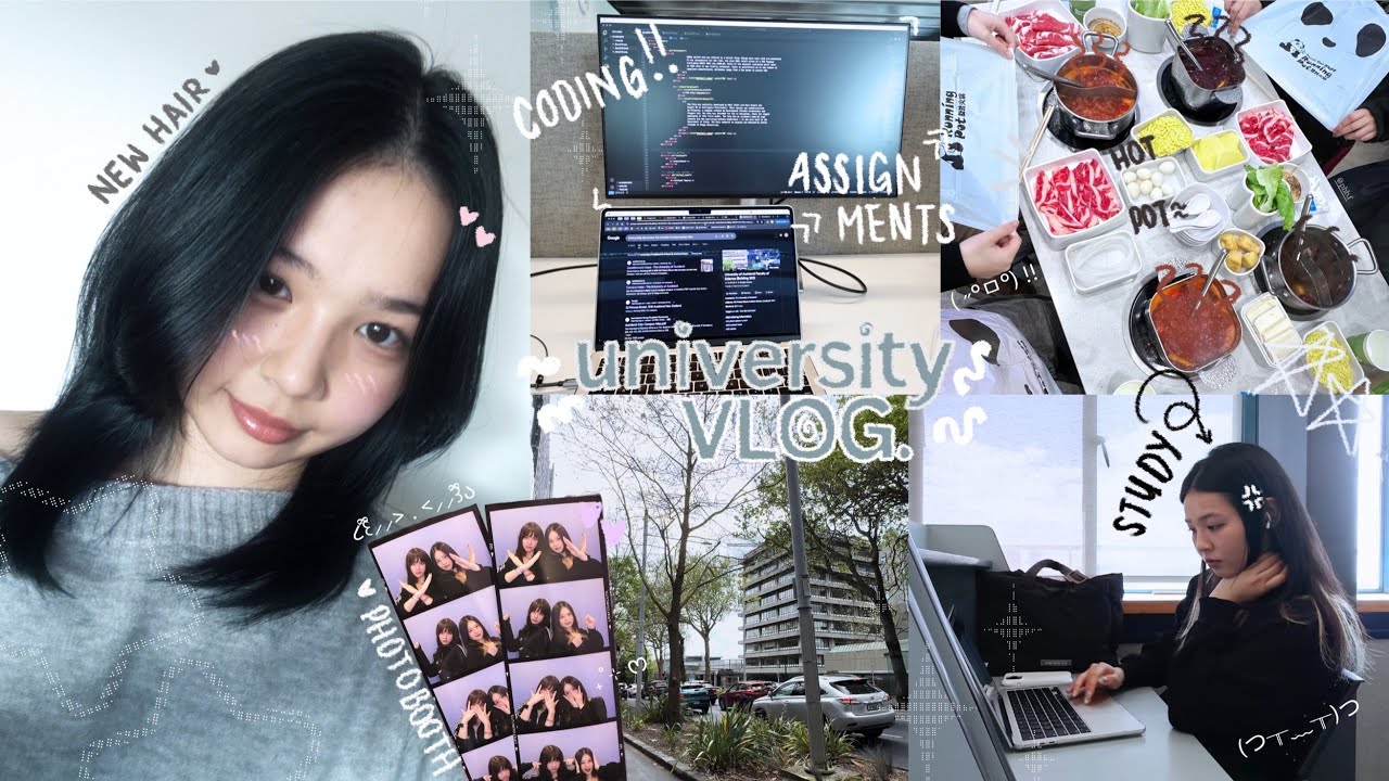 UNI VLOG 🗒️; реалистичные дни в университете, еда и друзья!, новая прическа, базарный день и мног...