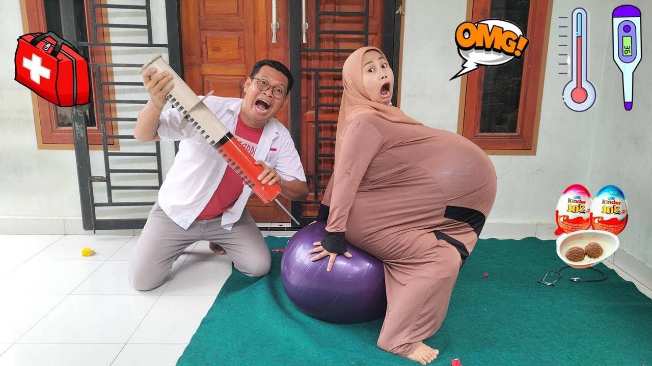 Drama Lucu 😂😍😘 Ibu Hamil Dudukin Balon Malah Melahirkan