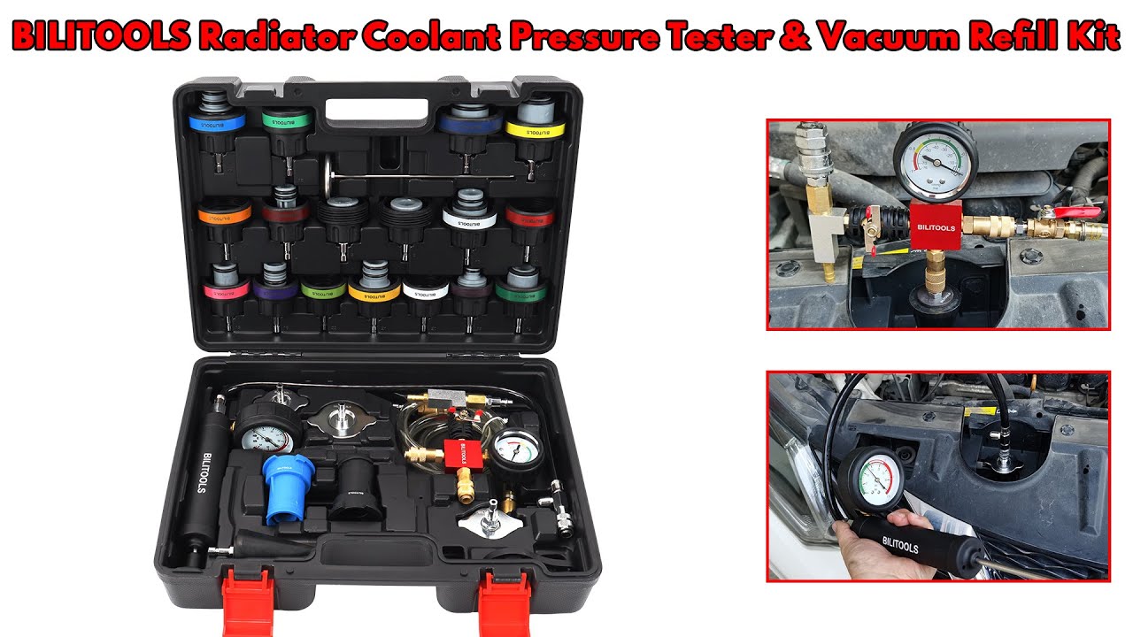 28-Piece Universal Cooling System Radiator Leak Tester & Refiller