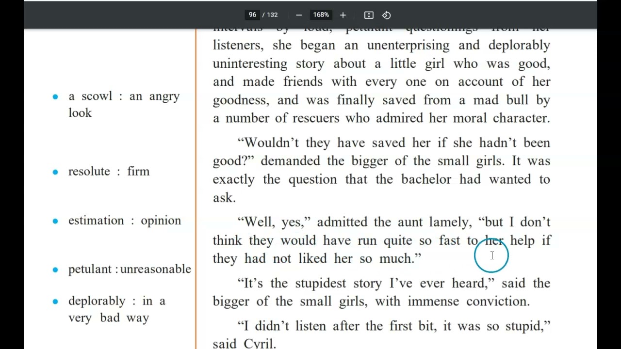Class 9, English, L.No. 4.2, The Storyteller, Complete explanation with answers.