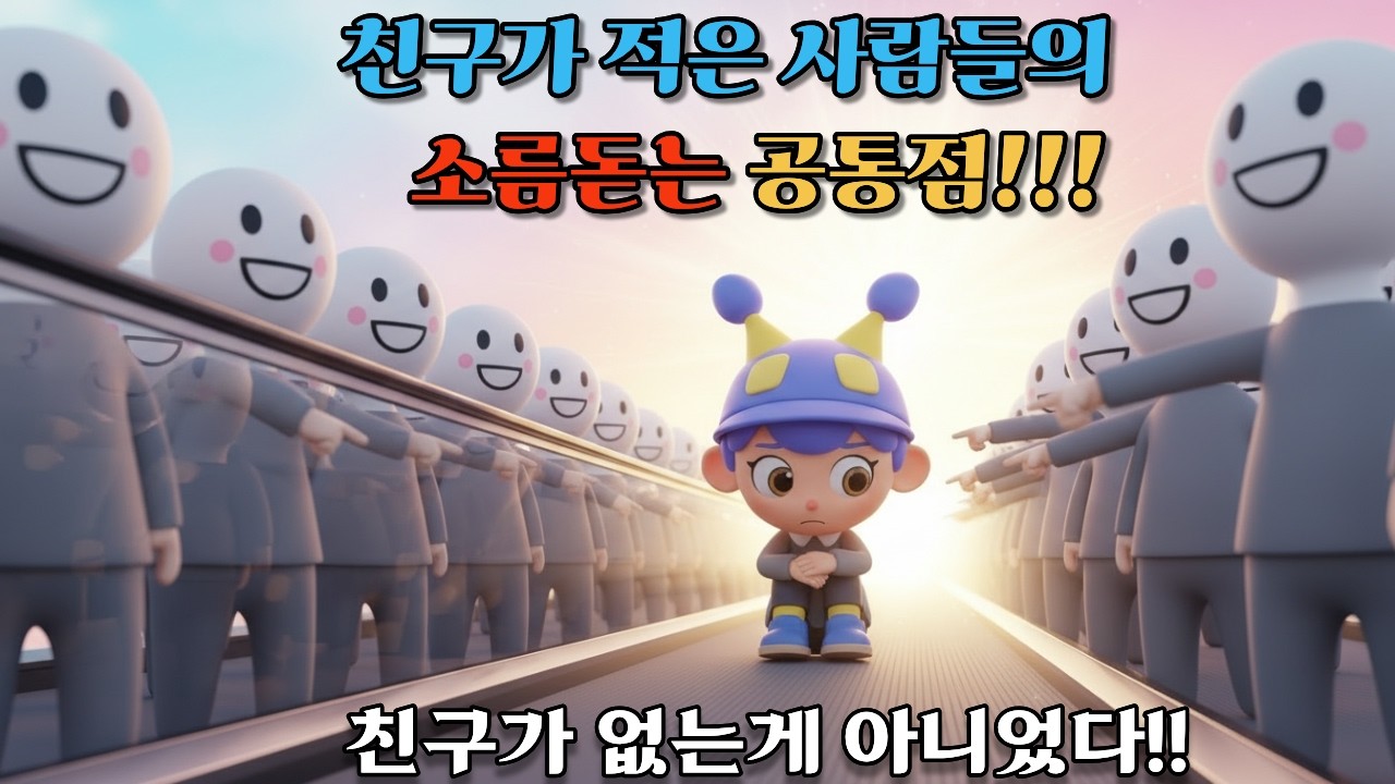 친구가 적은 사람들의 소름돋는 공통점 친구가 없는게 아니었다...