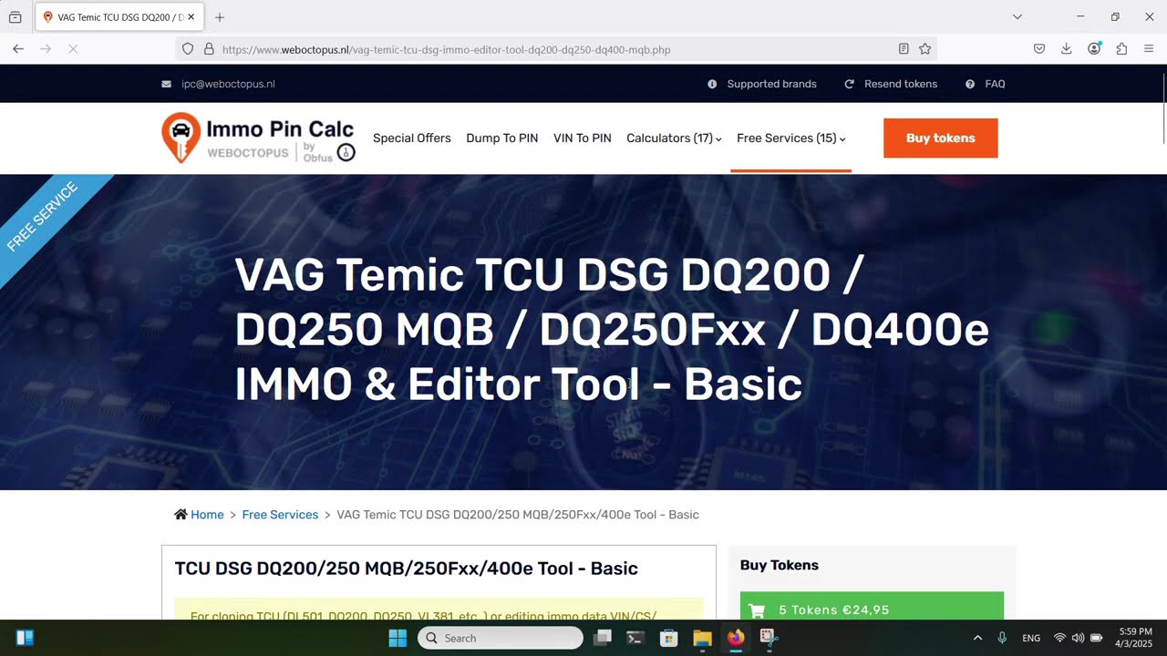 Temic DSG Immo OFF Editor vin powerclass mileage km correction TCU DQ200 DQ250 MQB DQ400e DQ250Fxx