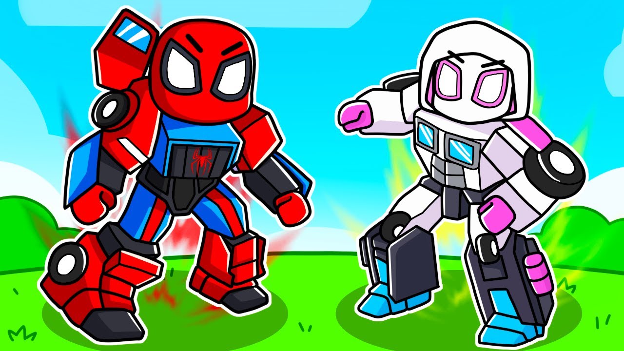 Becoming SPIDEY TRANSFORMERS In Roblox!