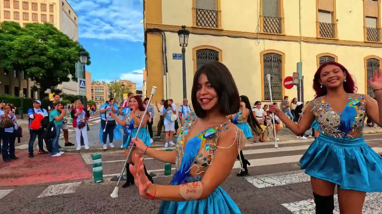 Las Palillonas más bellas de los desfiles patrios 2024 Hondureños en España #Independencia #Honduras
