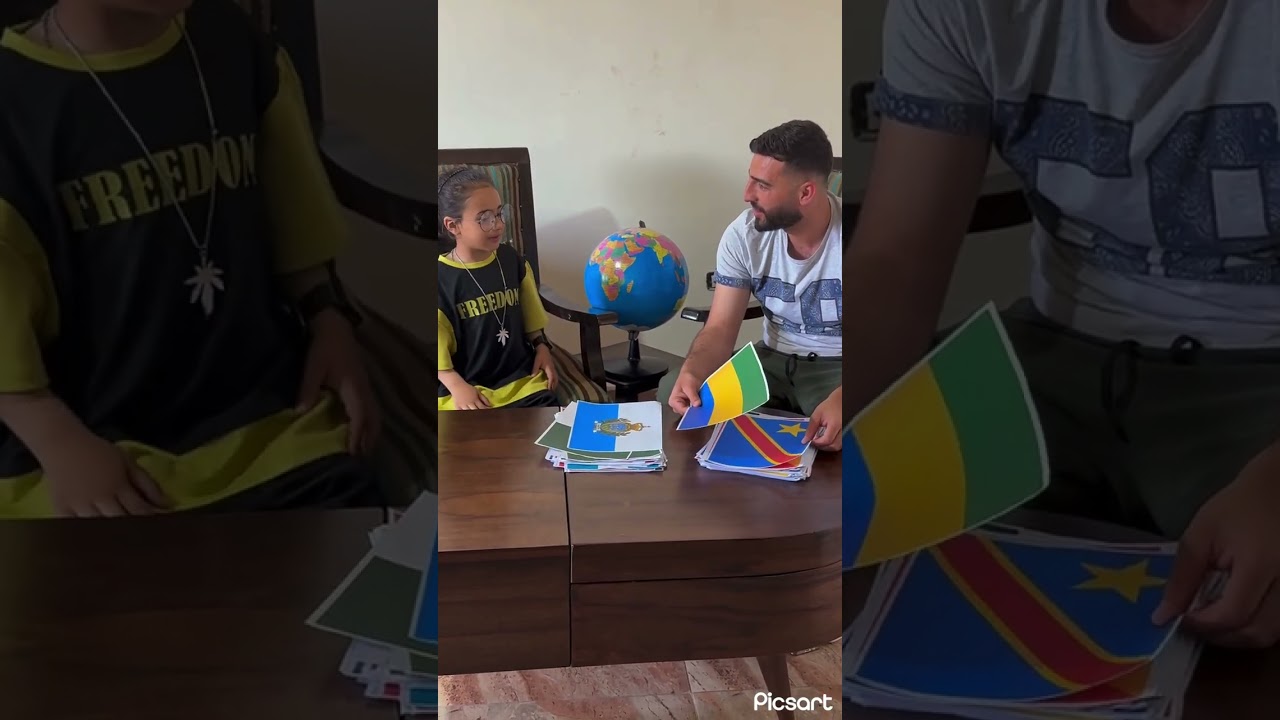 أعلام دول العالم من طفل عمره خمس سنين
