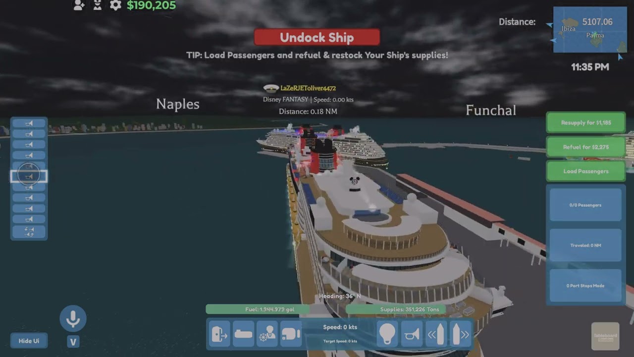 Playing cruise ship Simulator with Lazerjet!!