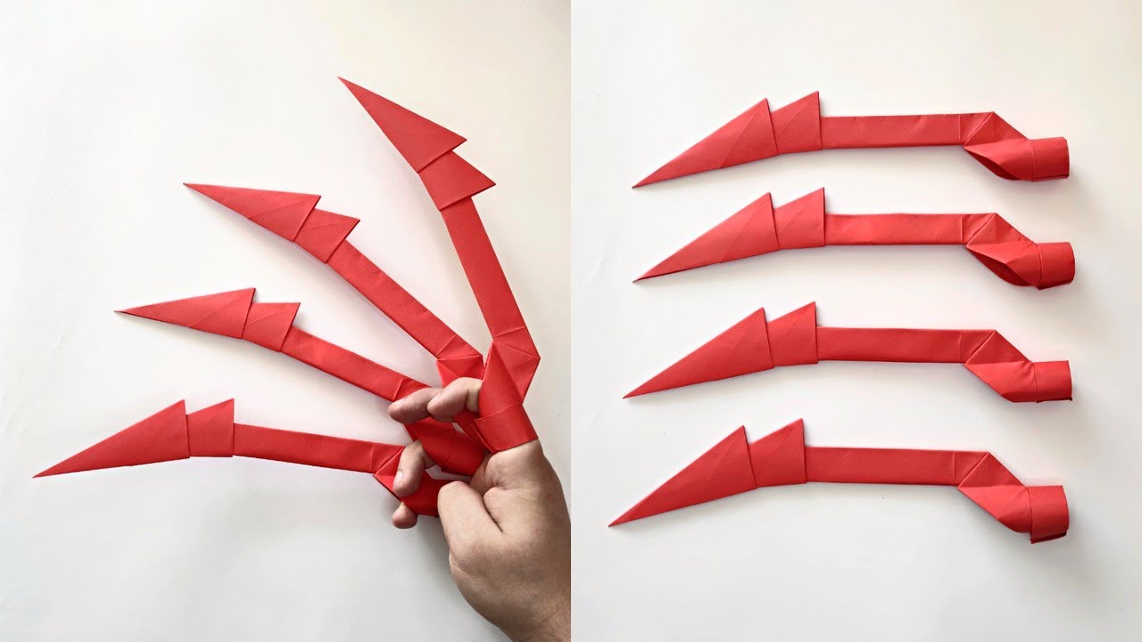 Origami FREDDY KRUEGER'S claws by torself | How to make a paper claws