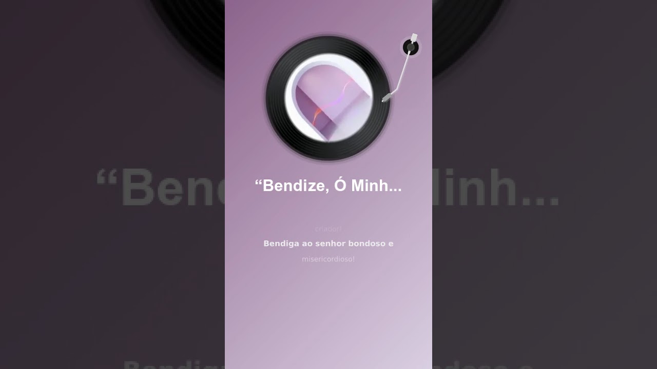 “Bendize, Ó Minha Alma a Deus”  #musica #deustemumapalavrapravoce #adoracao #gospelmusic #louvor