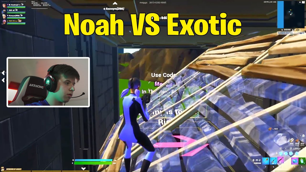 Noahreyli & Mongraal VS Exotic in 4v4 Zone Wars Wagers! - EU Zone Wars
