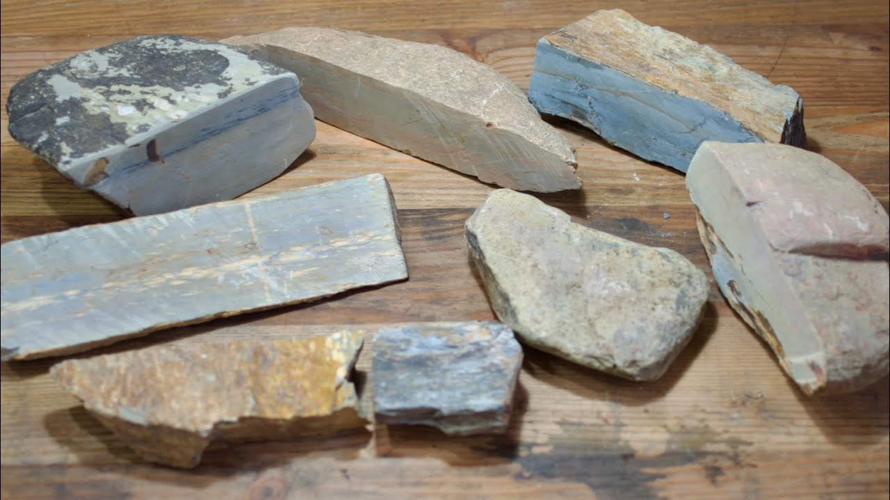 天然砥石の原石8250gを使えるように加工してみた（切断、面出し、カシューで養生）