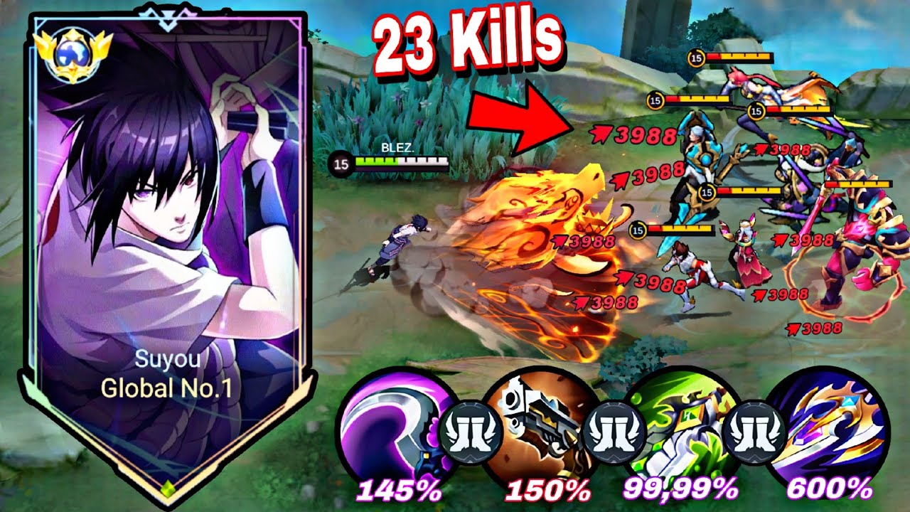 23 KILLS!! 🔥 SUYOU BEST BRUTAL ONESHOT  BUILD & EMBLEM 2026!(Must Watch!) - Mobile Legends
