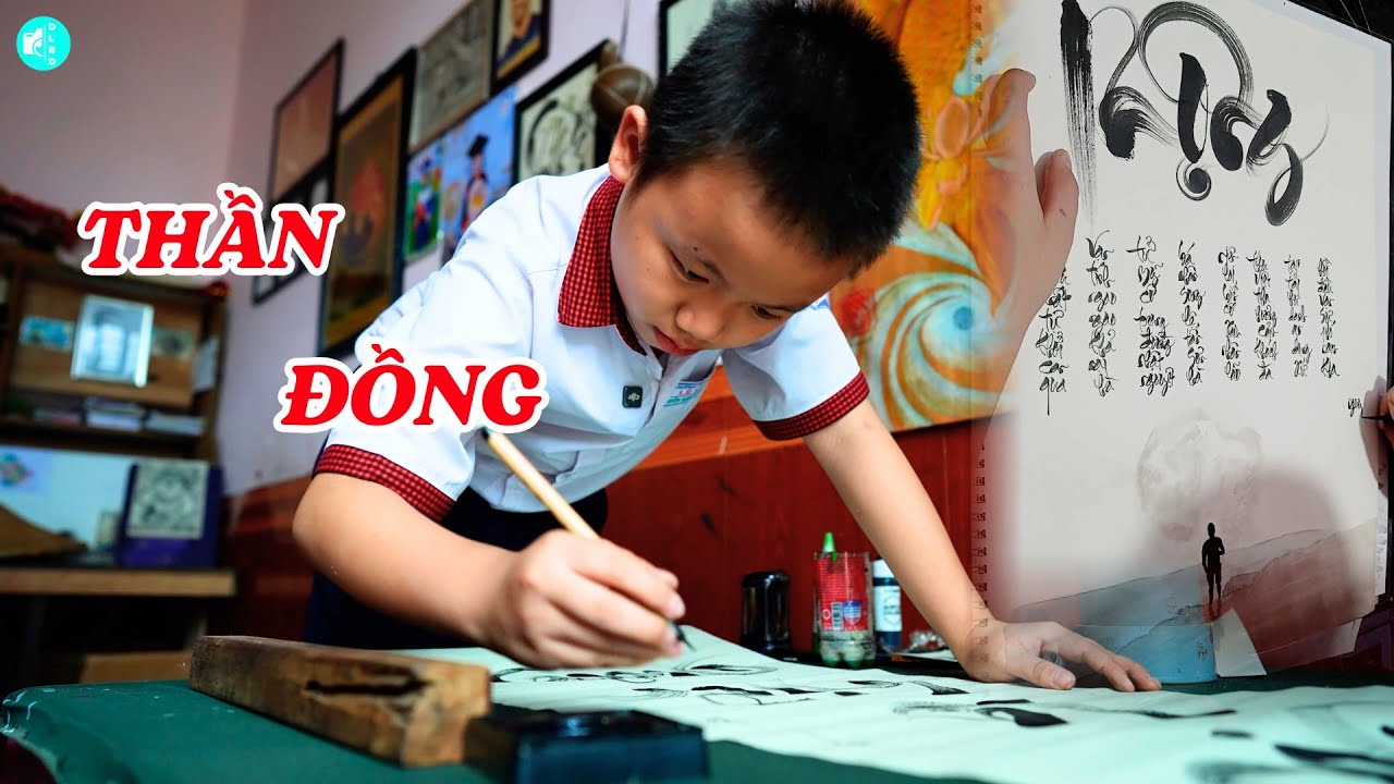 Phát hiện cậu bé 11 tuổi viết thư pháp, vẽ tranh gây kinh ngạc - ĐỘC LẠ BÌNH DƯƠNG