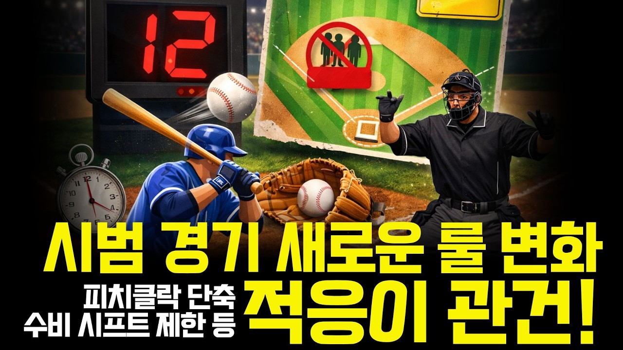 새로워진 피치클락, 수비 시프트 제한.. 시범 경기, 변화 속 개막하는 2026 KBO [불타오르는 야구팬]