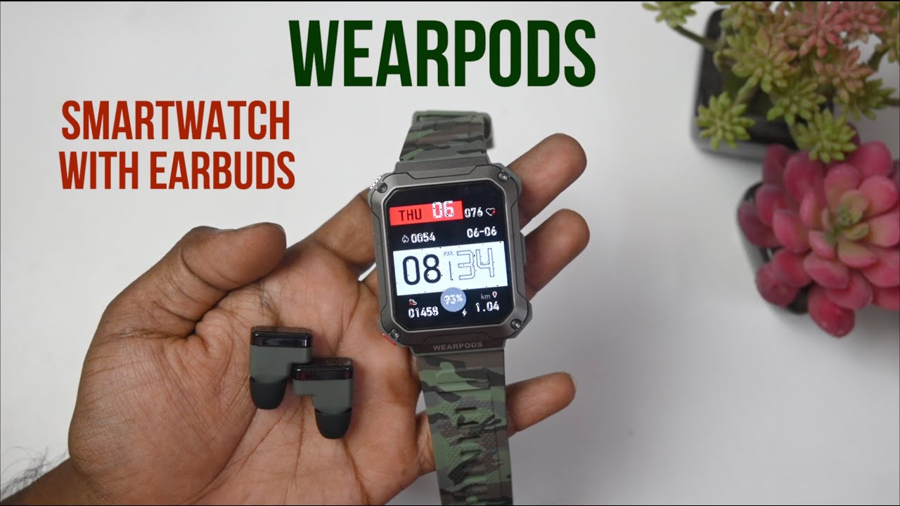 Watchout wearpods unboxing and review | Smartwatch with inbuilt TWS earphones.