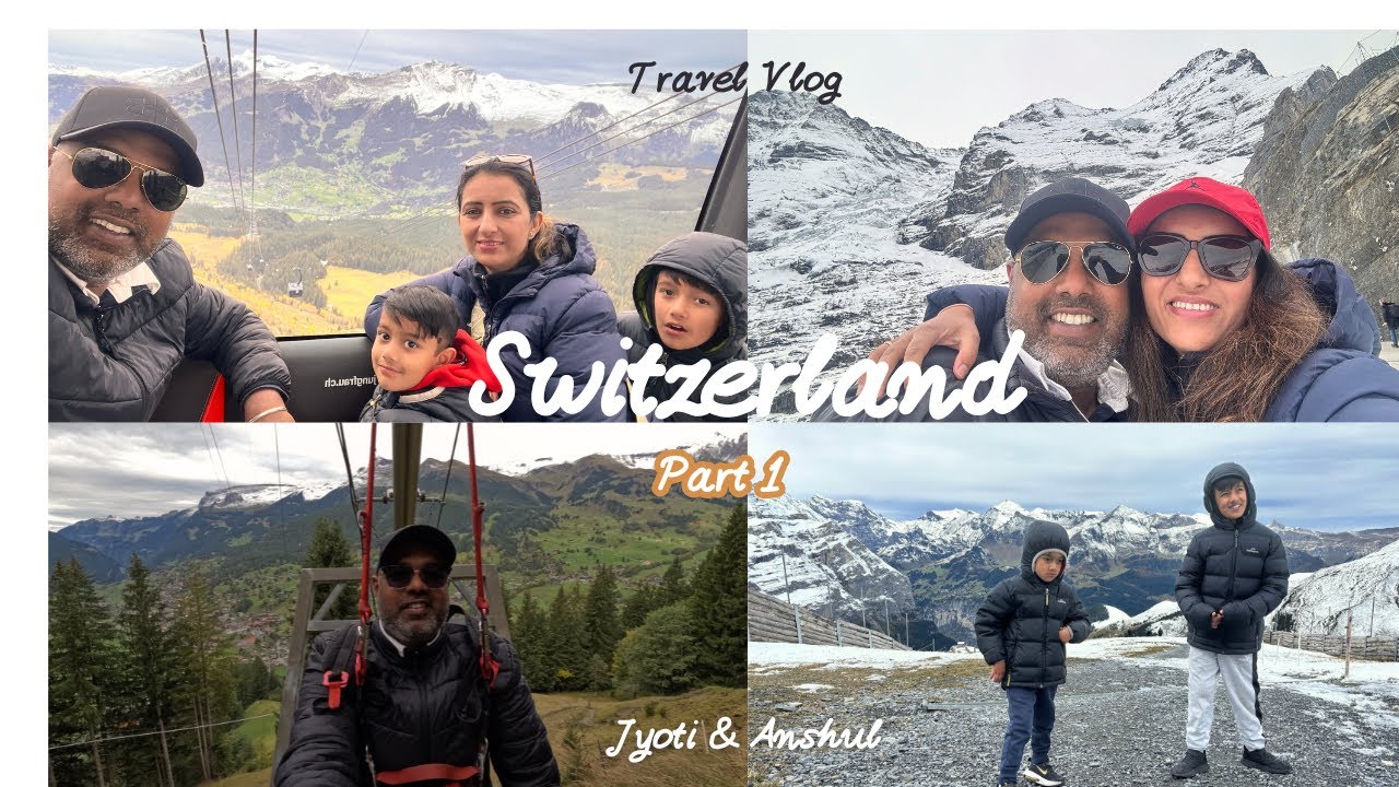 Switzerland Travel Vlog || Part 1 || Family Travel || Car Train || Taboggan || Fly Line