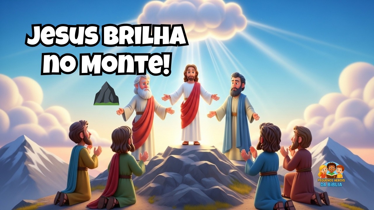 A Transfiguração de Jesus no Monte ✨⛰️ | História Bíblica Infantil – Pequenos Heróis da Bíblia