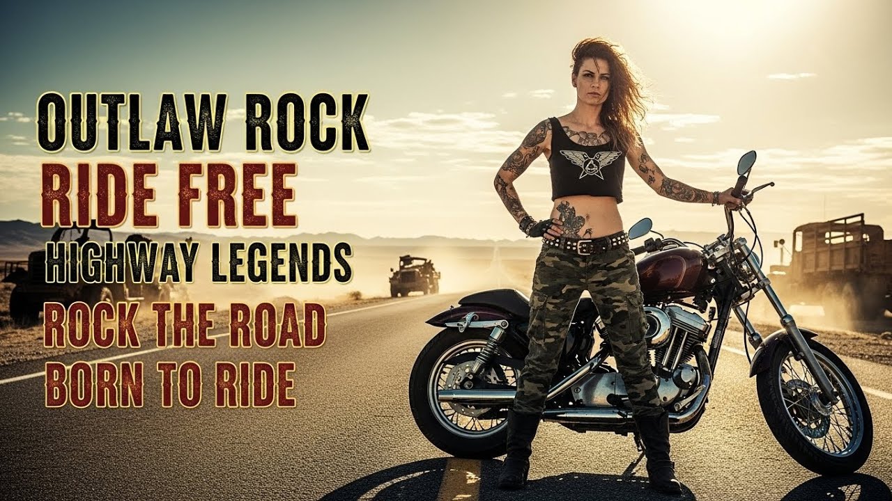 American Highway Rock 🔥 Outlaw Riffs That Never Fade #americanrock #outlawmusic #rocknroll