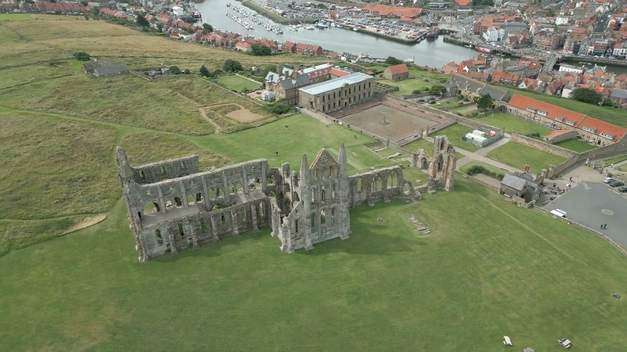 Whitby Abbey and Harbour 14/07/23 Dji Mini3 pro drone