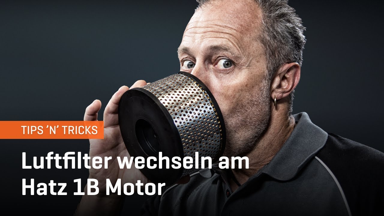 Luftfilter wechseln am Hatz 1B-Motor