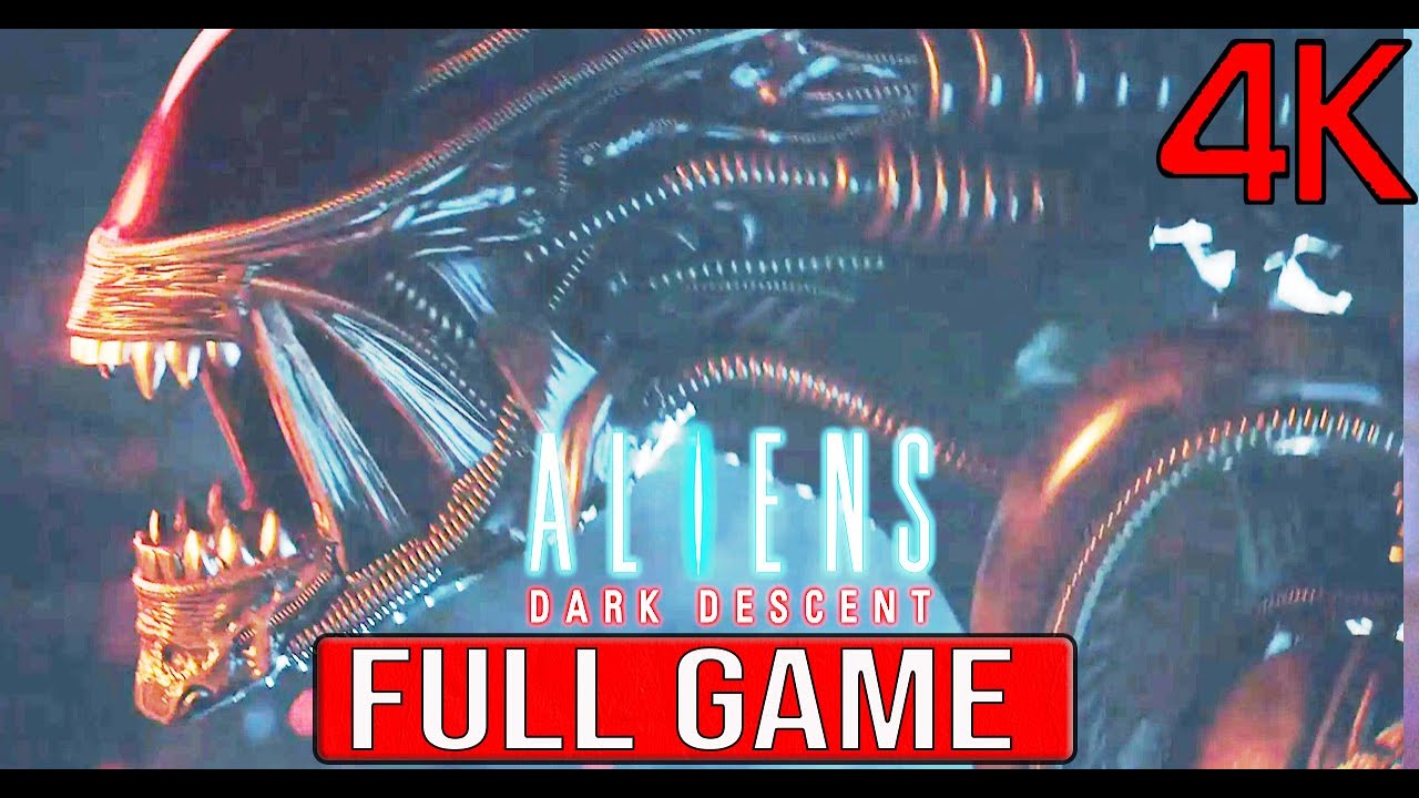 ALIENS DARK DESCENT Full Gameplay Walkthrough - No Commentary 4K (#AliensDarkDescenet Full Game)