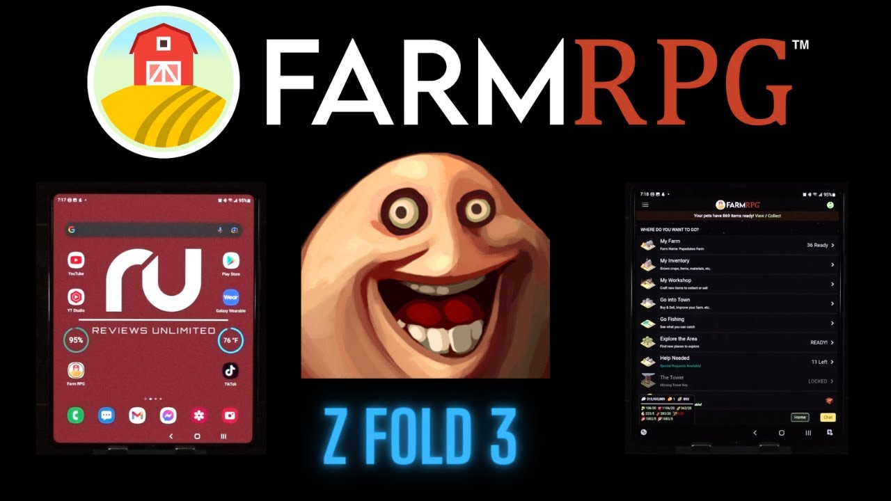 Z Fold 3 - FarmRPG - Spotlight - Overview - Tip & Tricks - In Depth MMO 2022