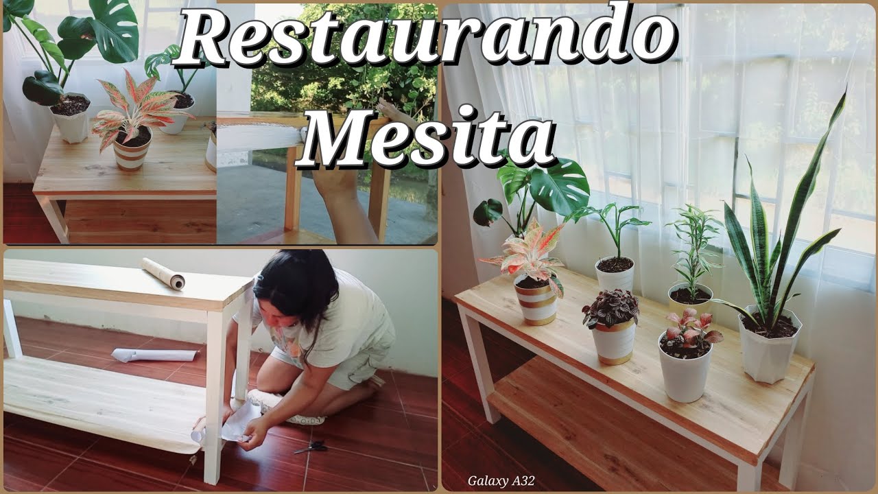 Restaurando✨️ mesita para mis plantas 🪴