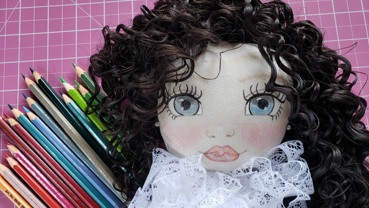 BONECA DE PANO - PINTURA COM LÁPIS  DE COR - ESCOLAR