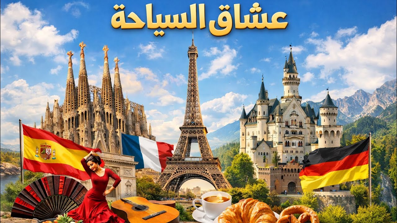لمحبي السفر والسياحة #اسبانيا #فرنسا #المانيا #الإتحاد_الأوروبي 