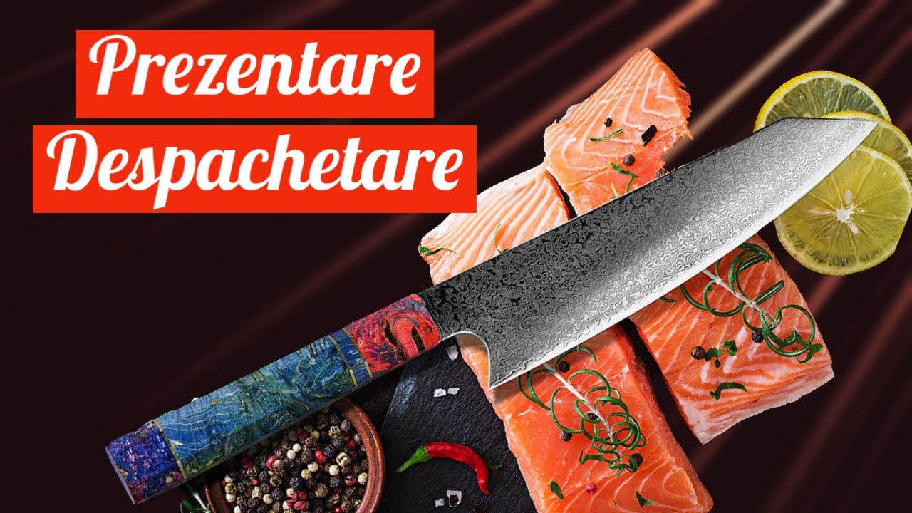 Prezentare cuţit de bucătar din Damasc furnizat de s-mania.com