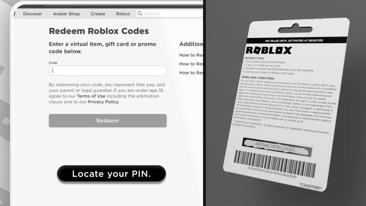 How to redeem a Roblox Gift Card