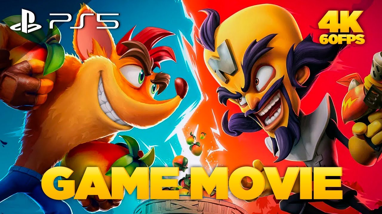 Crash Bandicoot 1, 2, 3 & 4 - All Cutscenes Full Movie Game (4K 60FPS PS5) No Commentary