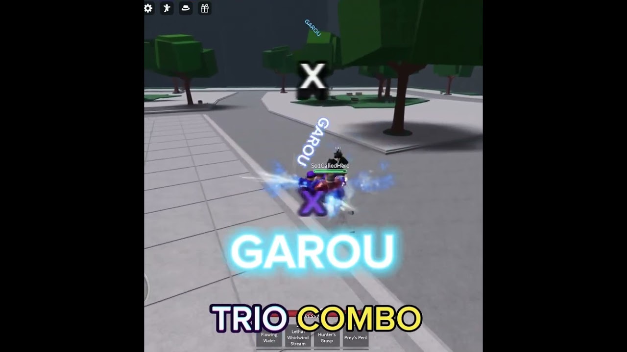 Garou Trio Team Combo || The Strongest Battlegrounds