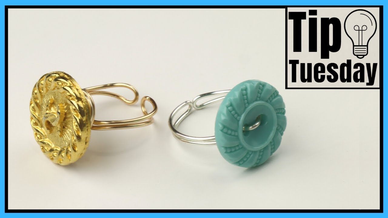 Adjustable Wire Button Ring Tutorial