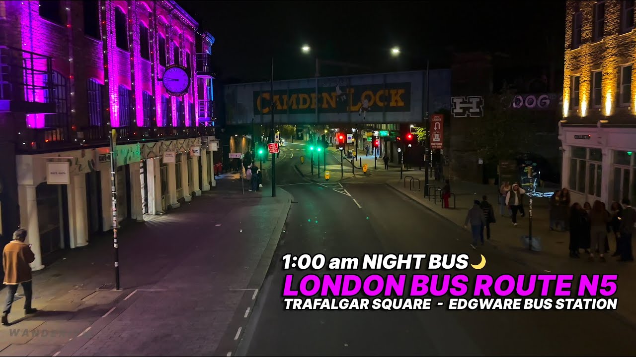 Late night London Bus Ride, spot the FOX and other fascinating sights with London Bus Route N5 🌙🚌