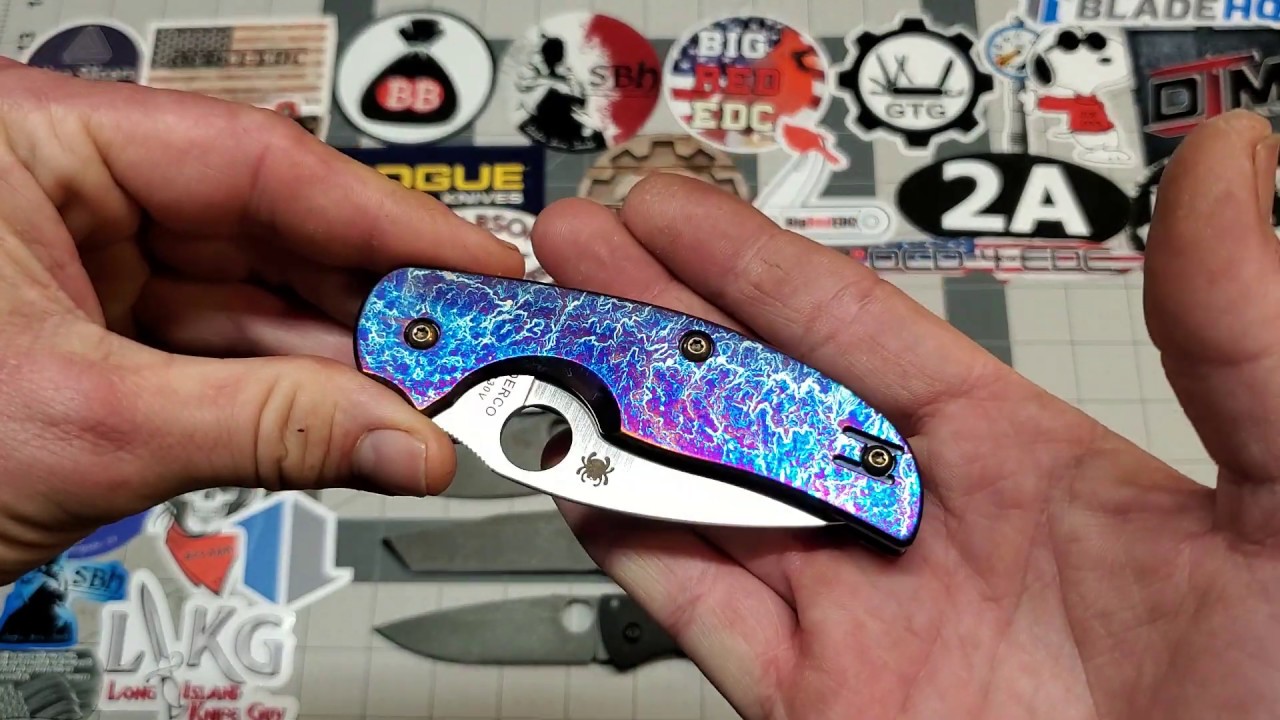 Knife mods!!! Spyderco,and Cold Steel, with some anodizing!!!