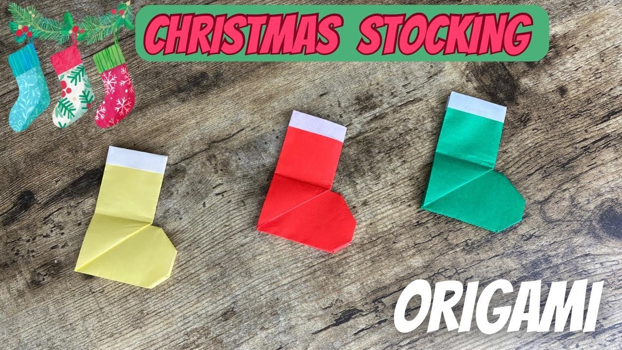 EASY CHRISTMAS STOCKING ORIGAMI STEP BY STEP CHRISTMAS CRAFT | DIY CHRISTMAS SOCKS DECORATION