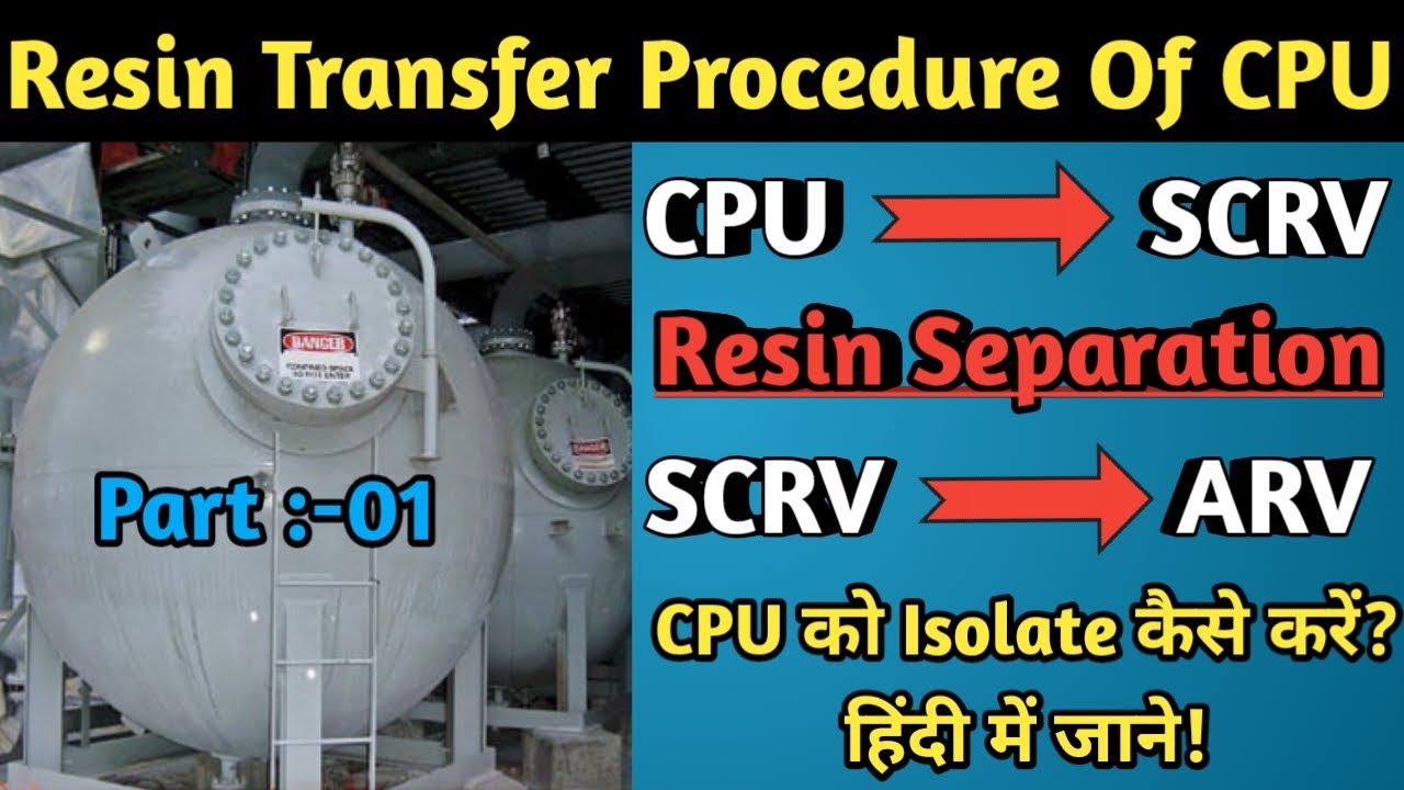 Resin transfer procedure of condensate polishing unit | Part 01| Procedure for Isolating CPU | CPU |