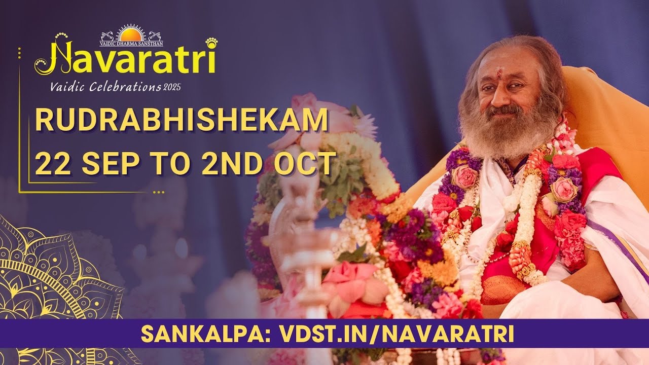 Navaratri Day 3 - Rudra Puja With Gurudev | 24 Sep 2025 | Live From VDS Bangalore Ashram
