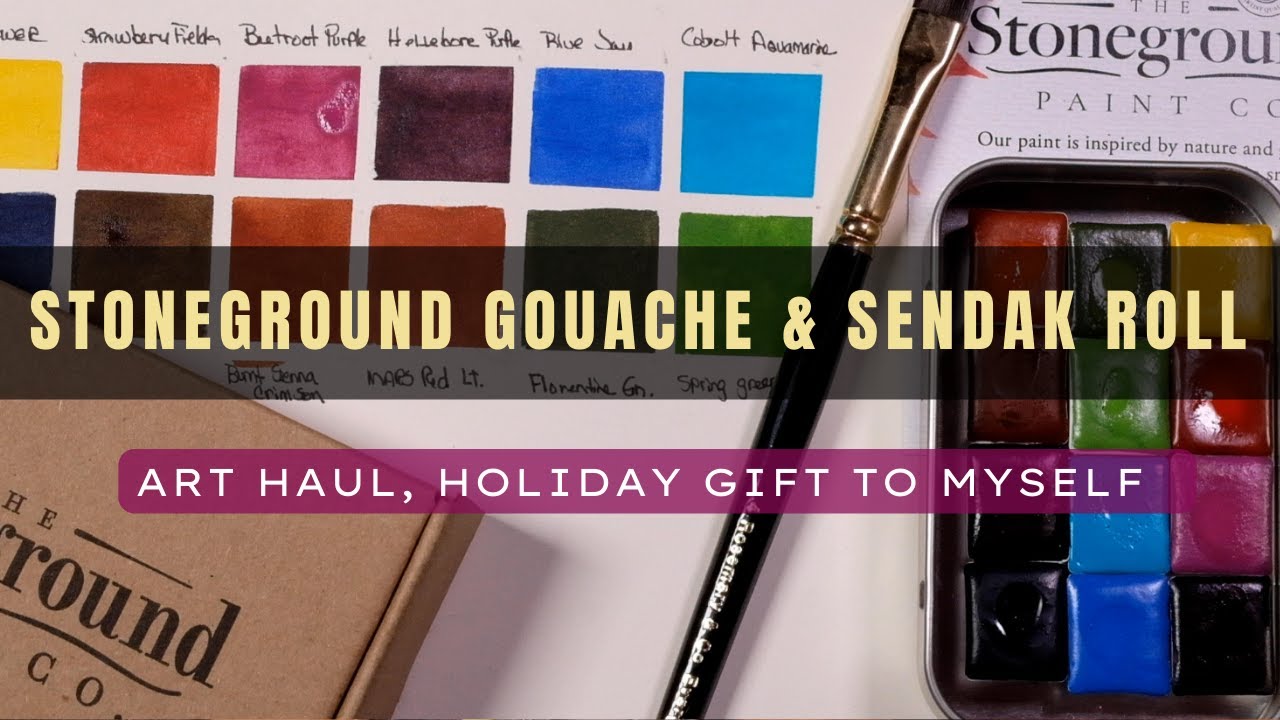 Art Haul Stoneground Paint Co. Gouache  & Peg & Awl Sendak Artist Roll, Gift to Myself.