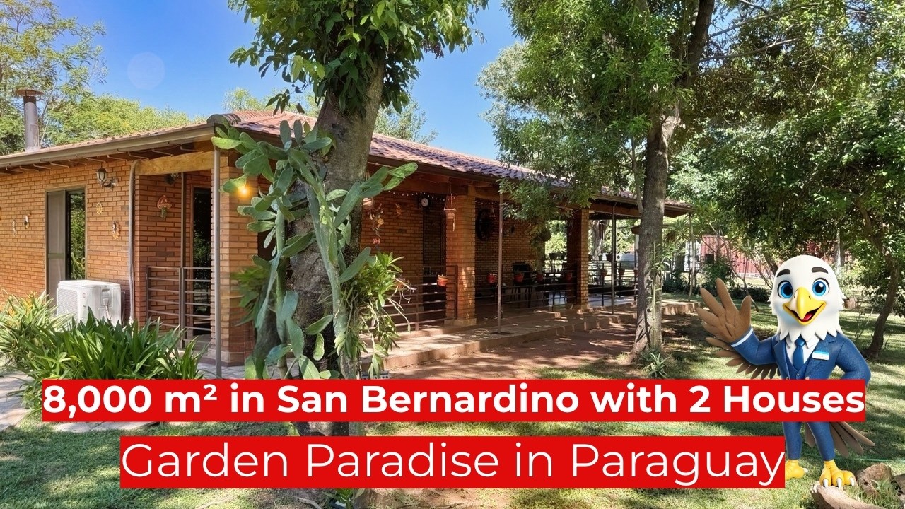 Garden Paradise! 8,000 m2 with 2 Houses in San Bernardino- #adlerpy 451 - Immobilien Paraguay
