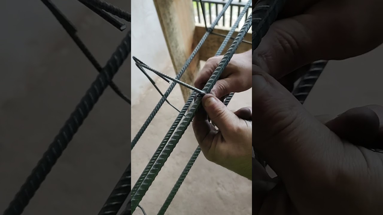 como amarrar estribo na ferragem de coluna.
