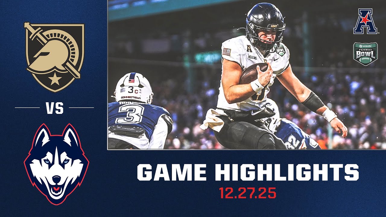 Обзор матча по американскому футболу между командами Army и UConn в рамках Fenway Bowl (27 декабр...