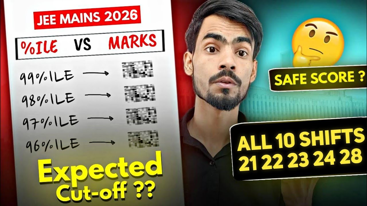 JEE Main 2026: Expected Marks vs Percentile 🔥 | After Analysing all 10 SHIFTS